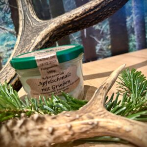 Schwarzwild Apfelschmalz mit Grieben